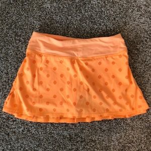 Lululemon Orange Skirt with Ruffles on Back